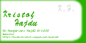 kristof hajdu business card