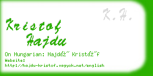 kristof hajdu business card